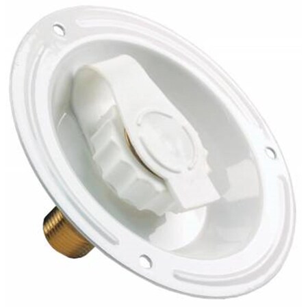 Jr Products City Water Dish- White- Metal J45-62125